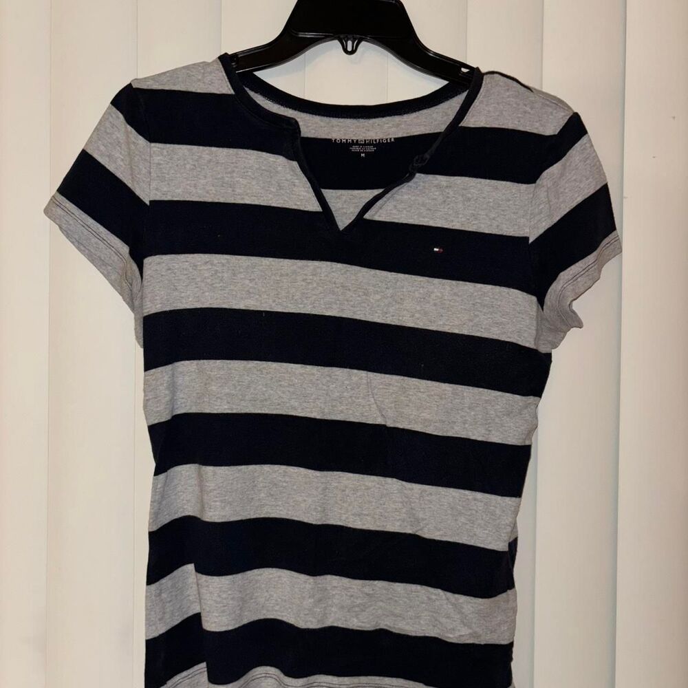 Tommy-hilfiger Women's Blue and Navy T-shirt